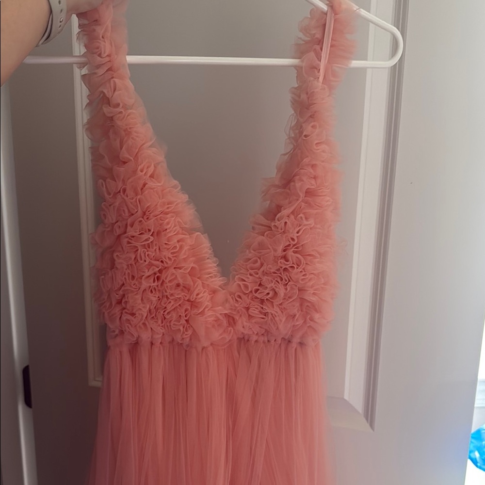 Elegant Pink Ruffled Nightgown